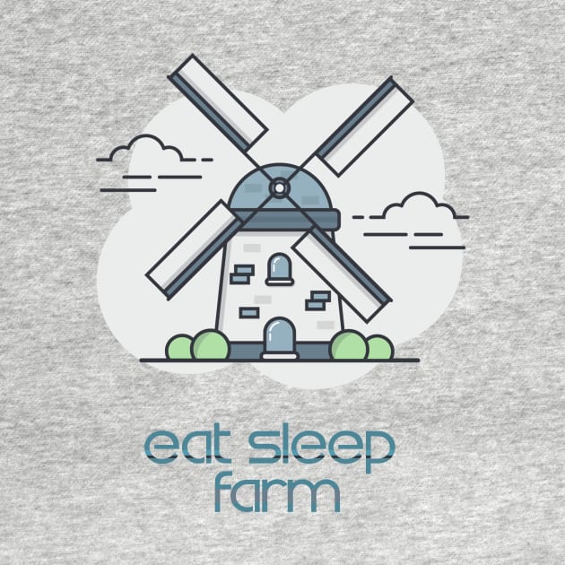 Eat Sleep Farm by LaarniGallery